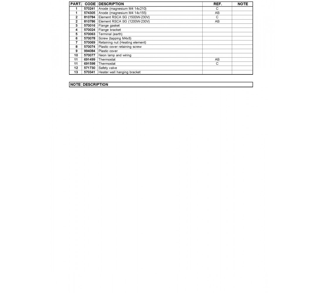 ARISTON SG 10, 15, 30 OR